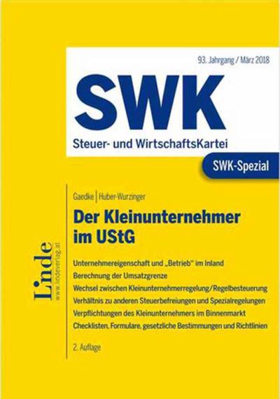 Publikation: SWK-Spezial „Der Kleinunternehmer im UStG“